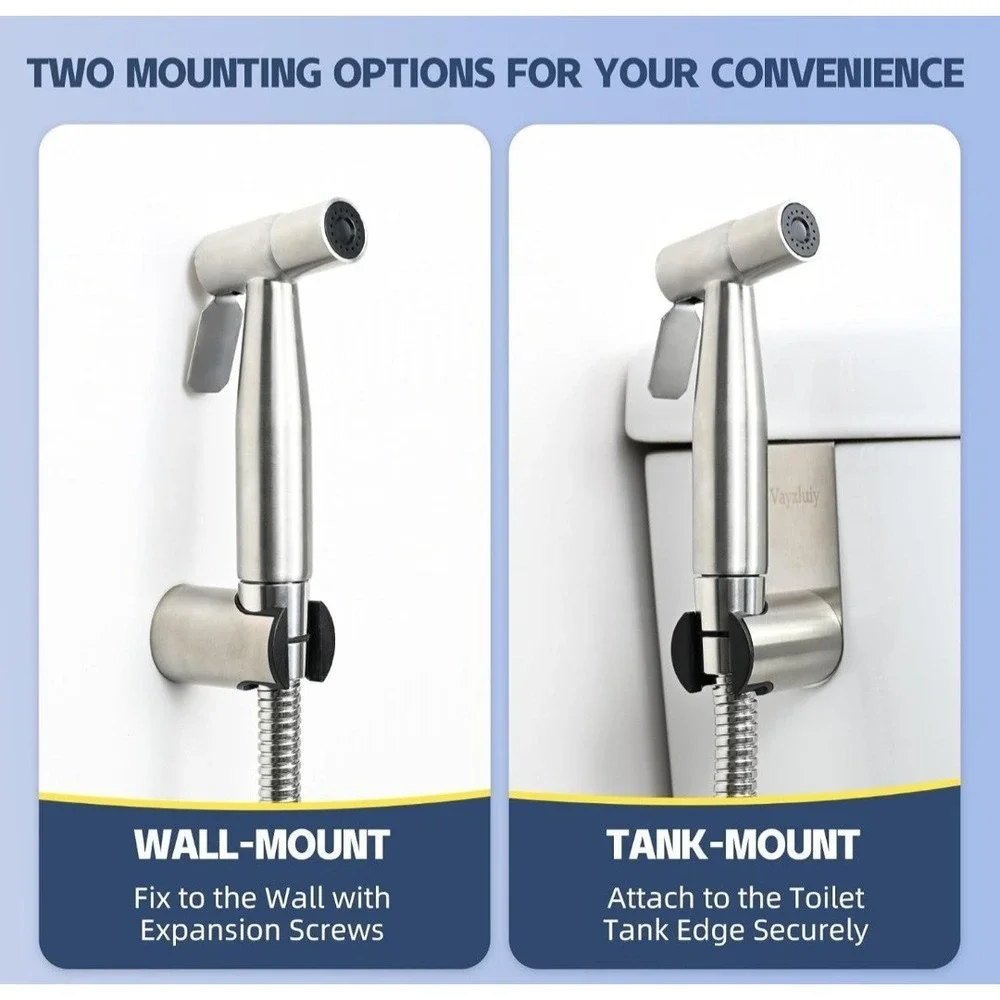 Vayzluiy Handheld Toilet Bidet Sprayer for Toilet-Adjustable‎ Water Pressure